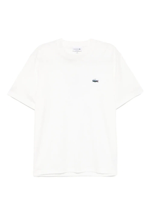 Lacoste logo-appliqué cotton T-shirt - White