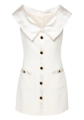 Alessandra Rich off-shoulder cady minidress - White