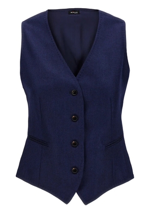 Kiton twill waistcoat - Blue