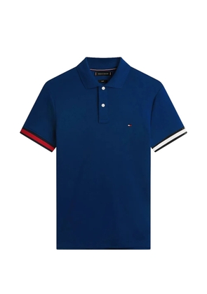 Tommy Hilfiger cuffed logo polo shirt - Blue