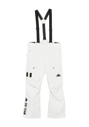 Kappa 622C Premium logo-patch ski bottoms - White