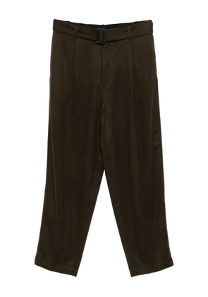 Emporio Armani belted pleated trousers - Brown