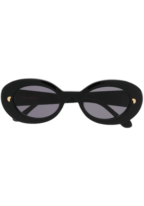 Nanushka Giva oval-frame sunglasses - Black
