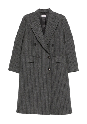 Alberto Biani striped coat - Grey