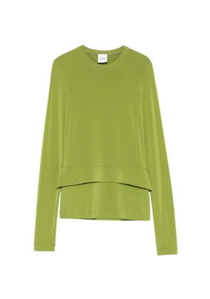 Nanushka round-neck long-sleeve top - Green