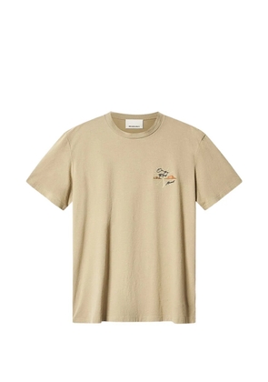 ISABEL MARANT Honore chest-embroidery T-shirt - Neutrals
