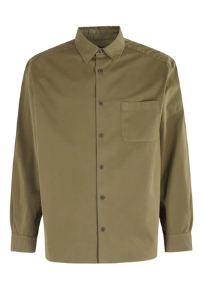 A.P.C. embroidered-logo button-down shirt - Green