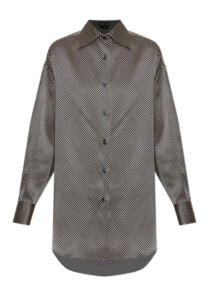 TOM FORD polka dot long-sleeve shirt - Black