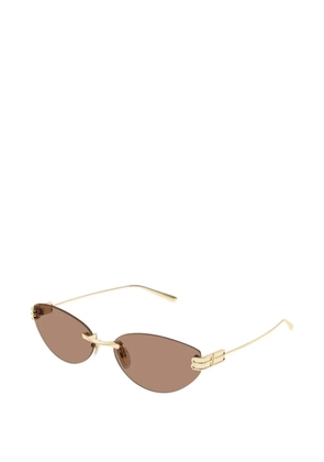 Balenciaga Eyewear oval-frame sunglasses - Gold
