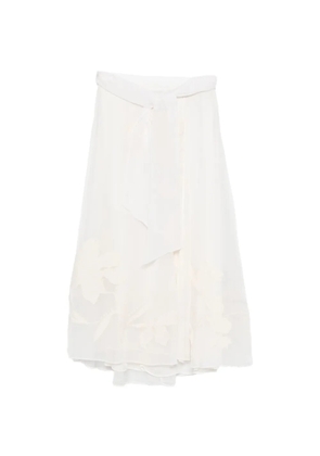 Forte Forte floral tie skirt - Neutrals