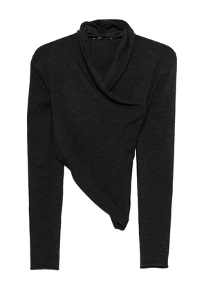 Alberta Ferretti draped top - Grey