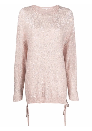 Stella McCartney sequinned side-tie jumper - Pink