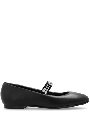 Casadei crystal-embellished ballerina shoes - Black
