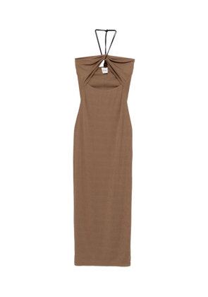 Nanushka special strap bandeau midi dress - Brown