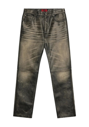 424 Leather Five-Pocket 'Black' jeans