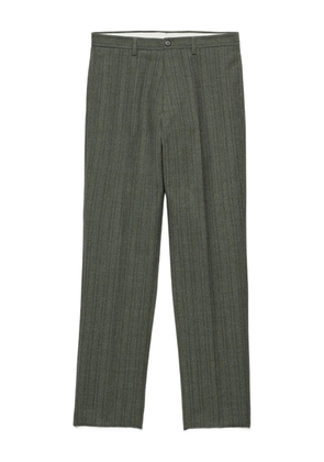 Prada pinstripe wool trousers - Green