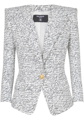 Balmain Love Letter tailored jacket - White