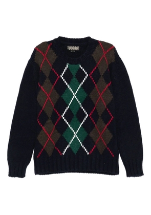 Baracuta Argyle-pattern crew-neck sweater - Blue