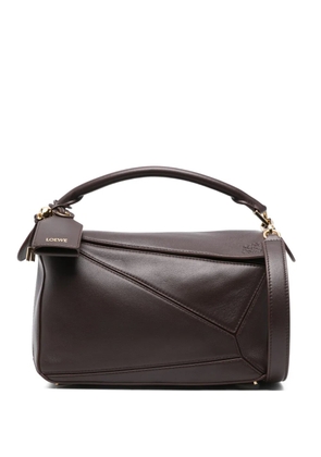 LOEWE zip-fastening lambskin clutch bag - Brown