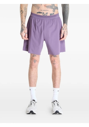 On logo-print performance shorts - Purple
