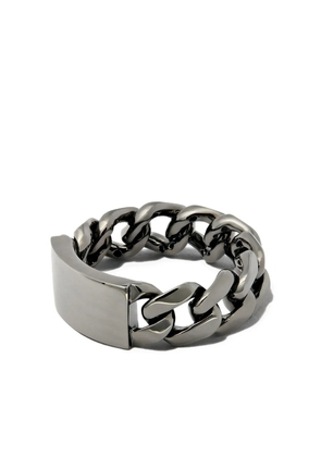 SHAY 18kt black gold ID flat link ring