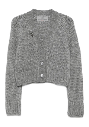Ermanno Scervino button-embellished knit cardigan - Grey