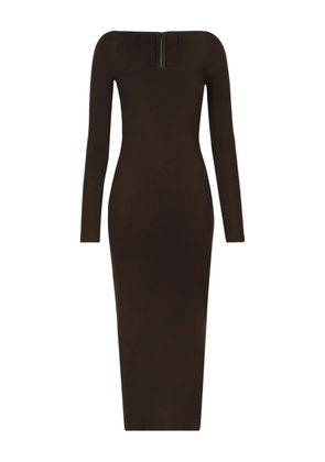 Dolce & Gabbana jersey midi dress - Brown