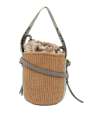 Chloé Pre-Owned 2023 Raffia Drawstring Woody Basket Bag satchel - Brown