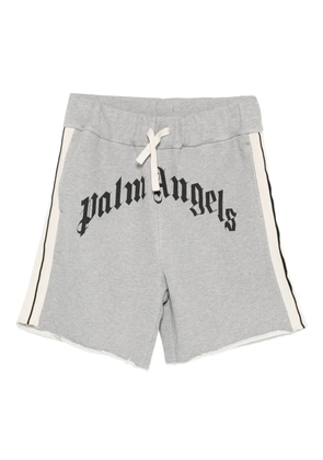 Palm Angels logo-print side-stripe shorts - Grey