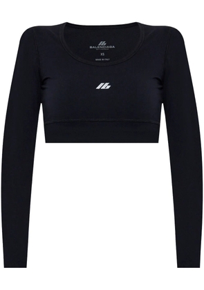 Balenciaga long-sleeve sports bra - Black