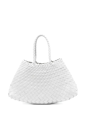 DRAGON DIFFUSION woven leather tote bag - White