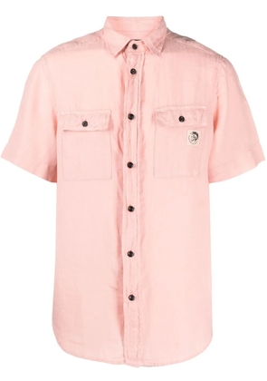 Diesel plain flap-pocket shirt - Pink