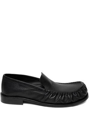 DRIES VAN NOTEN gathered-leather loafers - 900 BLACK