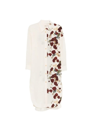 KHAITE Gloria floral-print midi dress - Neutrals