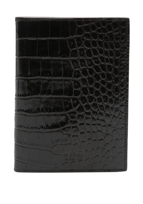 TOM FORD crocodile-effect leather wallet - Brown