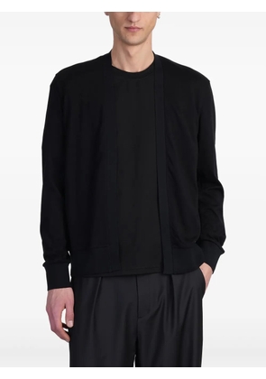 Attachment cotton cardigan - Black