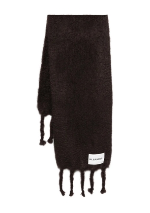 Jil Sander fringed-edges scarf - Brown