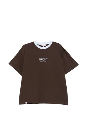 Charles Jeffrey Loverboy logo-embroidered T-shirt - Brown