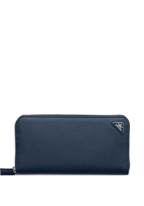 Prada zip-fastening logo-detail wallet - Blue