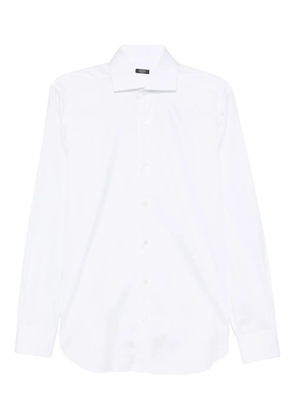 Barba long-sleeve button-fastening shirt - White