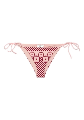 FENDI geometric-print tie-side bikini bottoms - Pink