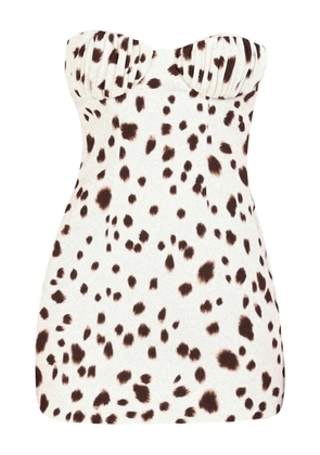 Rowen Rose dalmatian-pattern dress - White