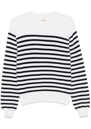 KHAITE striped sweater - White