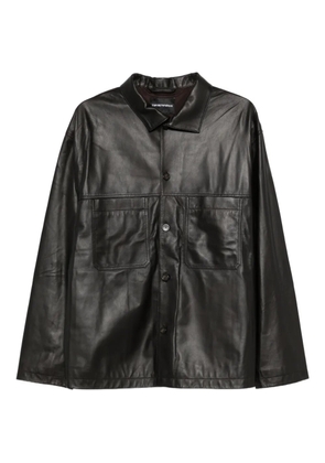 Emporio Armani buttoned flap-pocket overshirt - Brown