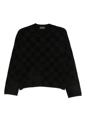 Emporio Armani checked sweater - Black