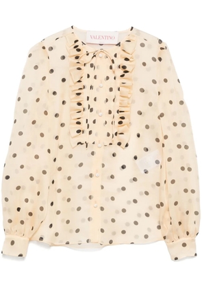 Valentino Garavani polka dot-print blouse - Neutrals