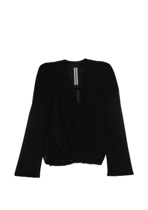 Rick Owens Maria draped V-neck jacket - Black