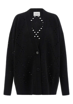 Nude Argyle cut-out cardigan - Black