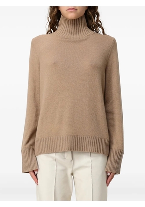 Allude ribbed high-neck sweater - Neutrals