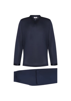 Frette banded-collar pajamas - Blue